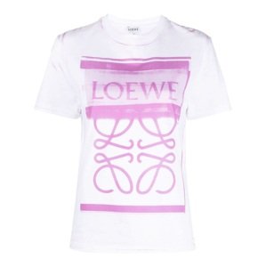LOEWE Logo Pink White tričko Veľkosť: S
