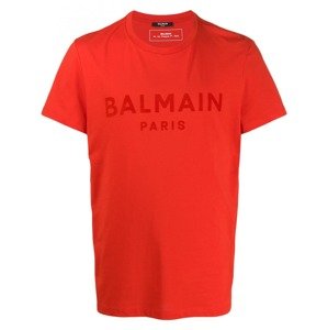 BALMAIN Paris Logo Red tričko Veľkosť: S