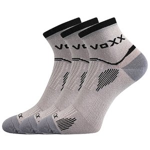 VOXX Sirius ponožky svetlo šedé 3 páry 35-38 EU 114978