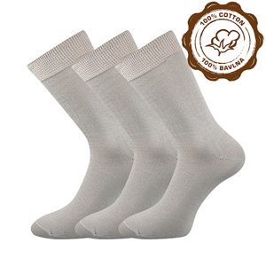BOMA ponožky Blažej svetlosivé 3 páry 49-50 100243