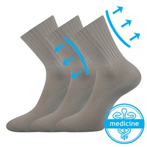 Ponožky BOMA Diarten light grey 3 páry 35-37 100582