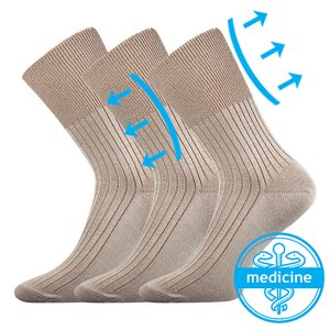 Zdravé ponožky BOMA. béžové 3 páry 38-39 102163