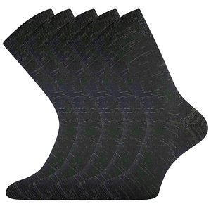 Ponožky LONKA KlimaX black melier 5 párov 35-38 103026
