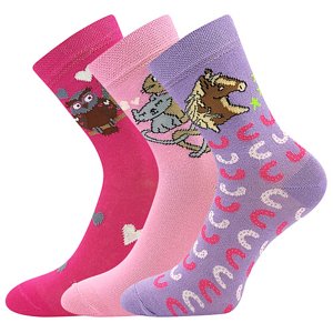 Ponožky BOMA 057-21-43 14/XIV mix C - dievča 3 páry 25-29 119548
