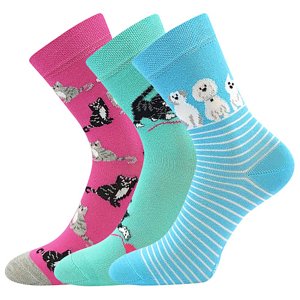 Ponožky BOMA 057-21-43 14/XIV mix D - dievča 3 páry 25-29 119551