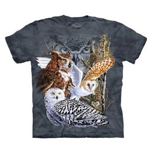 Pánske batikované tričko The Mountain -  Find 11 Owls Veľkosť: L