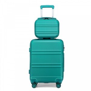 Kono cestovný kufor na kolieskach s kozmetickým kufríkom ABS - 8L/49L - tyrkysová