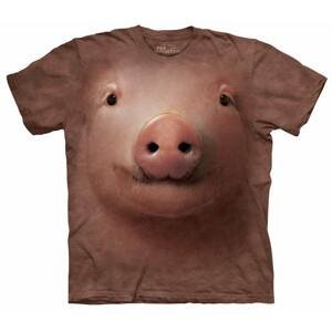 Pánske batikované tričko The Mountain - Pig Face -hnedé Veľkosť: S