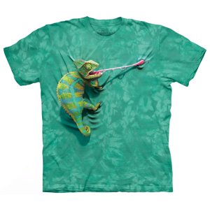 Pánske batikované tričko The Mountain - Chameleón- zelené Veľkosť: 4XL