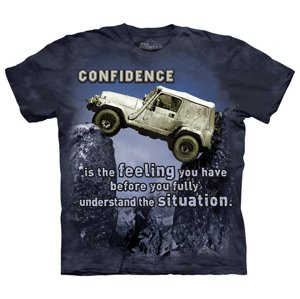 Pánske batikované tričko The Mountain - Jeep- čierne Veľkosť: 5XL