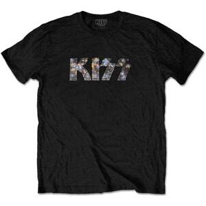 RockOff Kiss Unisex tričko: KISS - čierne s kamienkami Veľkosť: XL