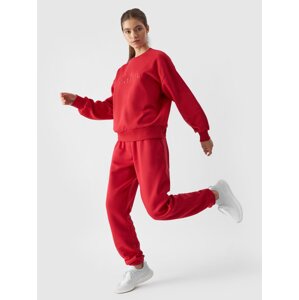 Dámske teplákové nohavice typu jogger - červené