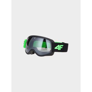 Chlapčenské lyžiarske okuliare so zrkadlovým povrchom - čierne