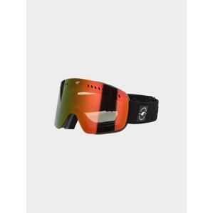 Chlapčenské lyžiarske okuliare s viacfarebným povrchom - červené