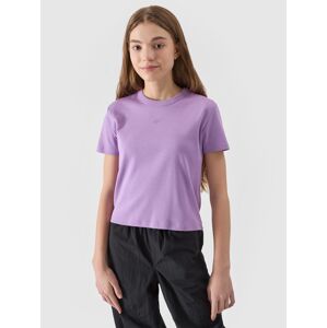Dievčenské tričko bez potlače - fialové