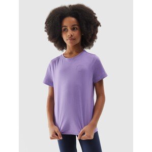 Dievčenské tričko bez potlače - fialové