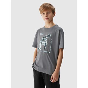 Chlapčenské tričko s potlačou - šedé
