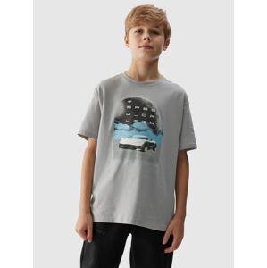 Chlapčenské tričko s potlačou - šedé