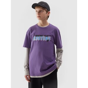 Chlapčenské tričko s potlačou - fialové