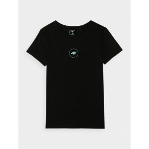 Dievčenské tričko z organickej bavlny - čierna