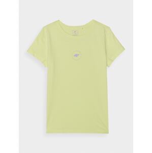 Dievčenské tričko z organickej bavlny - vápno