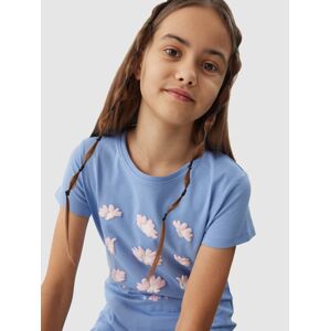 Dievčenské tričko z organickej bavlny - denim
