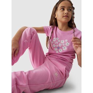 Dievčenské tričko z organickej bavlny - ružové
