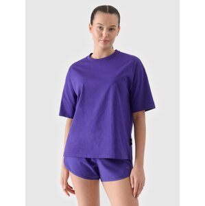 Dámske oversize tričko bez potlače - fialové