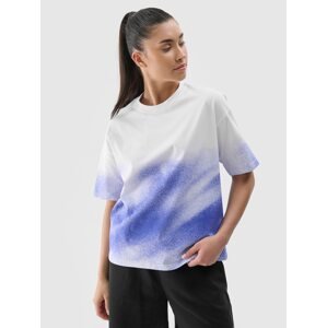 Dámske oversize tričko s potlačou - kobaltovomodré
