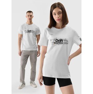 Unisex regular tričko s potlačou 4F x Drift Masters - biele