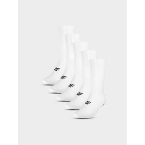 Dámske casual ponožky nad členok (5-pack) - biele