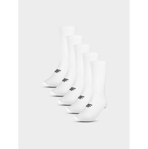 Pánske casual ponožky nad členok (5-pack) - biele