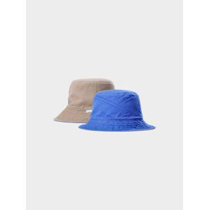 Pánsky obojstranný klobúk typu bucket hat - béžový/modrý