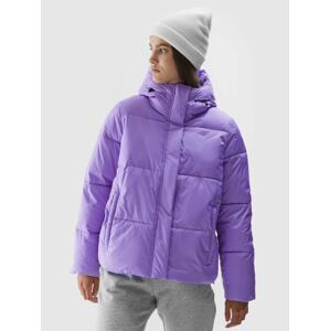 Dámska zatepľovacia oversize bunda so syntetickou výplňou - fialová