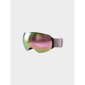 Unisex lyžiarske okuliare s viacfarebným povrchom a polarizáciou - béžové