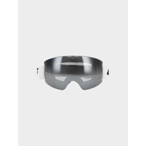 Unisex lyžiarske okuliare so zrkadlovým povrchom - biele