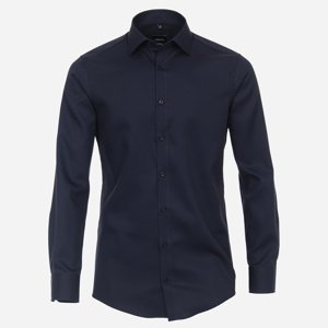 VENTI Modrá pánska košeľa, rukávy 72 cm, Non-iron, Slim fit Veľkosť: 39 (M) VENTI